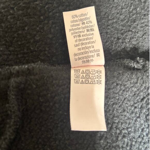 VICTORIA SECRET Cropped Long Sleeve Pullover V Neck with Grommets Black Sz L - Picture 4 of 6